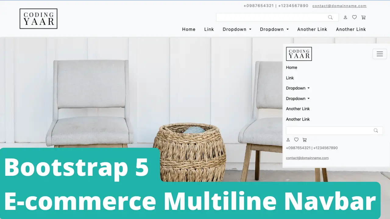 Bootstrap 5 E-commerce Multi-line Navbar