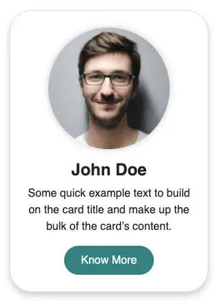 Bootstrap Card Rounded Corners (profile card)