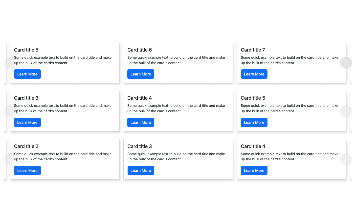Multiple Bootstrap Card Sliders On Same Page