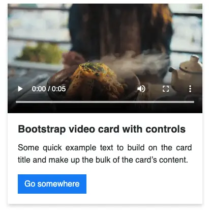 Bootstrap video card examples