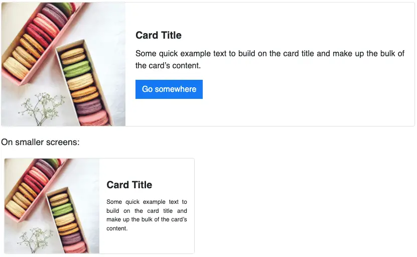 Bootstrap Card Image Left (Bootstrap Horizontal Card #1)